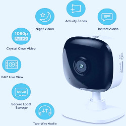 Amazon.com : Kasa Smart Security Camera for Baby monitor, 1080p HD Indoor  Camera for Home Security with Motion Detection, Two-Way Audio, Night  Vision, Cloud & SD Card Storage, Works with Alexa &